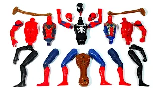 Merakit Mainan Red Spider-Man vs Venom Carnage vs Siren Head Avengers Superhero Toys