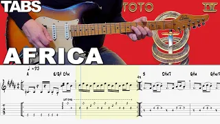 Toto - Africa | Guitar cover WITH TABS | ONLY GUITAR | + KEYBOARD SOLO