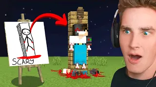 I Scared my Friend with //DRAW in Minecraft