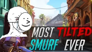 THE MOST TILTED SMURF ON OVERWATCH (Triggered Toxic Player)