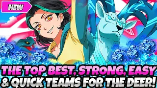 *THE TOP BEST DEER TEAMS & UNITS* FOR THE EASIEST CLEARS TO FARM MORE RIVER SOURCES (7DS Grand Cross