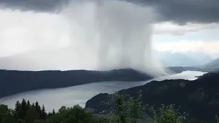 Amazing time-lapse video shows EPIC rain on Austrian lake