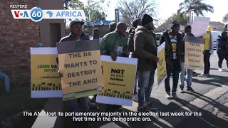 VOA 60: South Africa’s former governing party begins talk to form coalition government, and more