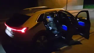 2019 Audi e-tron at night