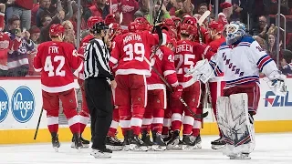 Athanasiou, Larkin team up for Red Wings' OT win