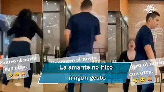 Mujer descubre a su novio con la amante en plena cita y su reacción se hace viral