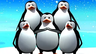 Пять Маленьких Пингвинов | Five Little Penguins | Baby Toons Network Russia | Песенки Для Детей