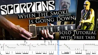 Scorpions - When The Smoke Is Going Down guitar solo lesson  (with tablatures and backing tracks)