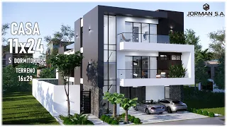 House Design | Modern House Design | 11x24m 3 Storey | 5 Bedrooms