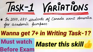 Task-1 Variations|How to add variations in task-1|How to get 7 bands in IELTS Writing|IELTS Writing