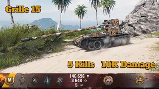 Grille 15 - 5 Kills, 10K Damage - World of Tanks