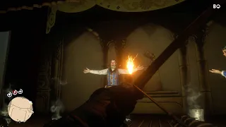 What happens if the Magician gets a dynamite arrow instead of a bullet