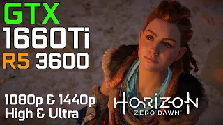 Horizon Zero Dawn | Gameplay | Ryzen 5 3600 + GTX 1660 Ti | 1080p & 1440p | High & Ultra