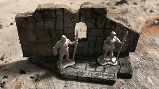 Building Modular Ruins For Dungeons & Dragons, Frostgrave, 10 minute craft Made form VEA Foam