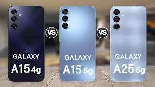 Samsung Galaxy A15 Vs Galaxy A15 5G Vs Galaxy A25 Specs Review