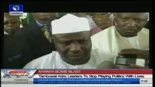 Nyanya Bomb Blast: Tambuwal Asks Leaders To Stop Playing Politics With Lives
