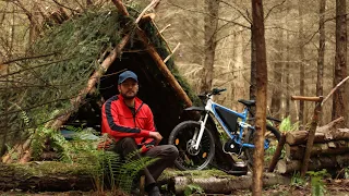 Бушкрафт укрытие. Електровелосипед в лесу. Bushcraft shelter. Ebike in the forest. #bushcraft__man