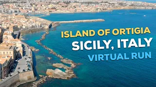 Island of Ortigia - BEAUTIFUL Coastal City - Virtual Run in Sicily, Italy