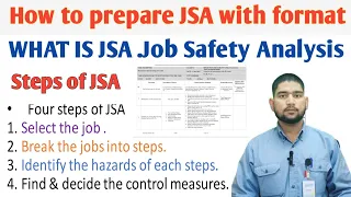 How to prepare JSA ! Steps of JSA ! JSA formate ! How to prepare Job safety Analysis ! JSA