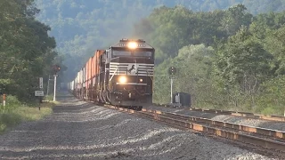 65 mph NS hotshot wastes no time as it charges eastward