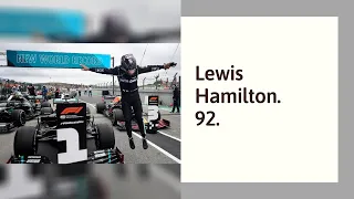 Lewis Hamilton. 92.