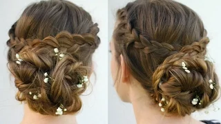 Soft Braided Embellished Updo | Braidsandstyles12