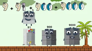 Numberblocks 9 times and plus in 6 stages