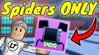 The SPIDERS ONLY Challenge!! (Toilet Tower Defense)