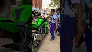 💚NINJA ZX10R cute kid reaction 🤣🚀 #dreamdike #kids #zx10r