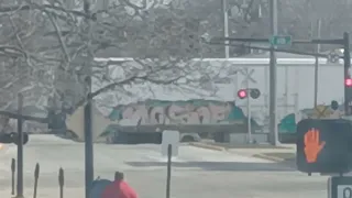 IANR train races through Waterloo, Iowa