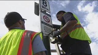 Signs go up ahead of Pacific Beach boardwalk scooter ban