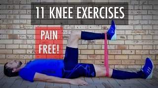 11 Knee rehab exercises for fix knee pain, strengthening after knee injury. Knee workout - Part 1