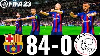 FIFA 23 - MESSI, RONALDO, MBAPPE, NEYMAR, ALL STARS | FC BARCELONA 84-0 AJAX | UCL FINAL |