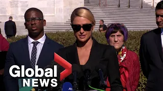 Paris Hilton shares remarks following hearing on bill to protect kids from abuse in congregate care