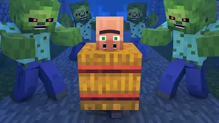 Zombie vs Villager Life 3 - Alien Being Minecraft Animation