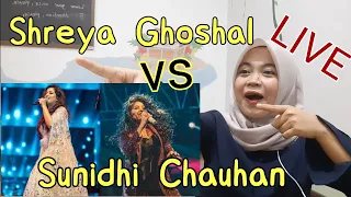Reaction to Shreya Ghoshal vs Sunidhi Chauhan Incredible LIVE Vocals