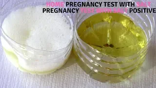 Test de grossesse à domicile avec du sel / test de grossesse au sel positif