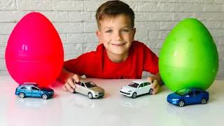 Mark unboxes a lot of new kids toy cars