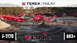 Terex Finlay J-1170 (direct drive) jaw crusher and 883+ heavy duty screener