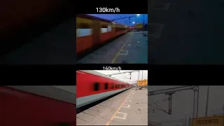 MUMBAI RAJDHANI Express Vs push pull RAJDHANI Express train full speed || who won 🤔#shorts