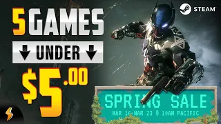 Top 5 BEST Steam Spring Sale Games Under $5 + BONUS Games!