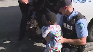 Missing toddler reunited with his father; stray dog seen ‘guarding’ the wandering child