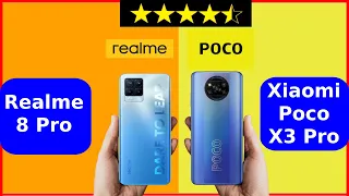 Realme 8 Pro 🆚 Poco X3 Pro with Pros✔️ and Cons❌ |  realme 8 pro camera