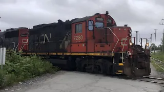 (CN GP9!!) CN 7280 Leads a Brownsville Transfer through South Westminster/Surrey BC