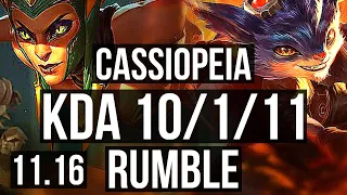 CASSIOPEIA vs RUMBLE (MID) | Rank 2 Cassio, 10/1/11, Legendary | NA Challenger | v11.16