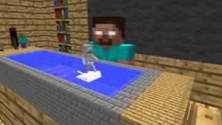 Canavarlar Okulu: Yüzme Sınavı - Minecraft Türkçe Animasyon