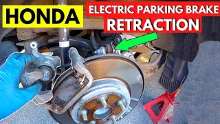 2016+ Honda. How To Manually Release / Retract Electric Parking Brake & Recalibrate. Rear Brake Job