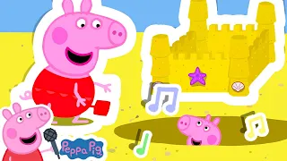 Peppa Buries George in the Sand | The Beach Song | Peppa Pig Nursery Rhymes & Kids Songs