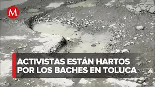 Nombran al alcalde de Toluca como “El rey del bache”