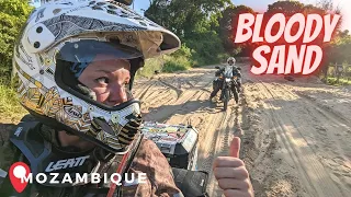 Risky Bike Ride I Sand Riding, Camping in Heavy Rain. This is Mozambique! - EP. 148